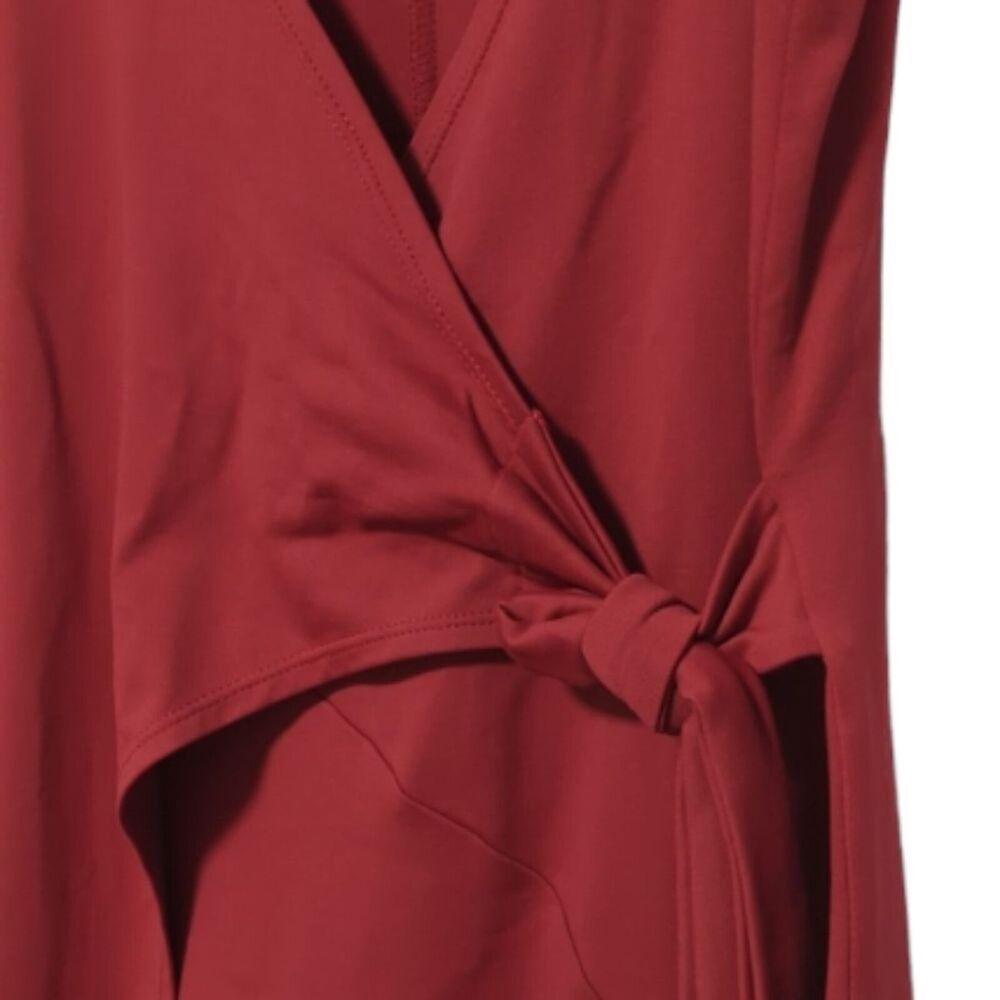 Patagonia Wrap It Up Burgundy Faux Wrap Dress Size XS - Picture 2 of 5